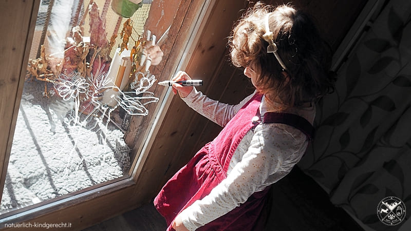 Fensterbild Osterhase KIKA Osterbasteln mit Kind